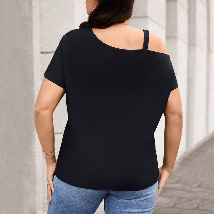 Damen asymmetrisches Oberteil mit modischem Schulterdesign Echo Archiv