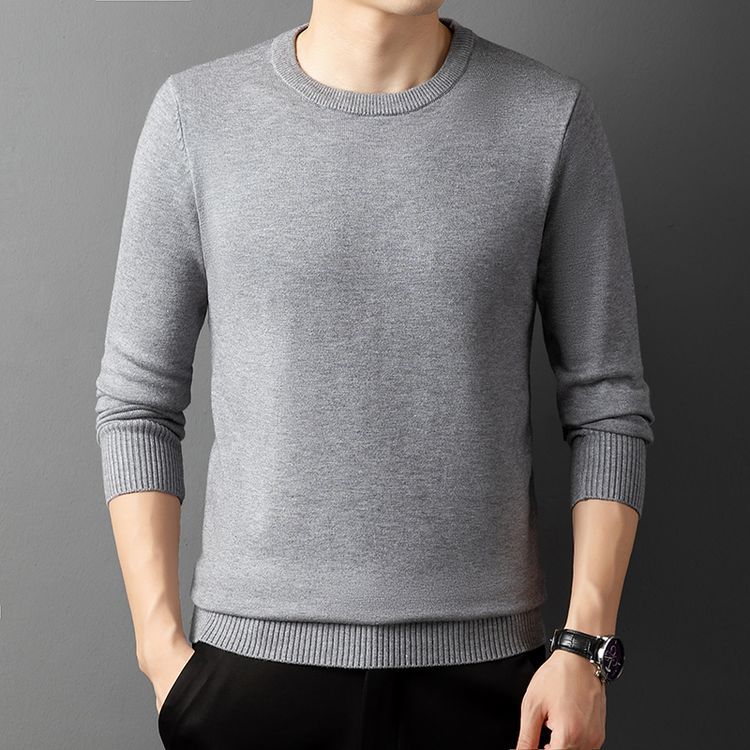 Herren eleganter Rundhals-Pullover aus feiner Baumwolle Echoarchiv
