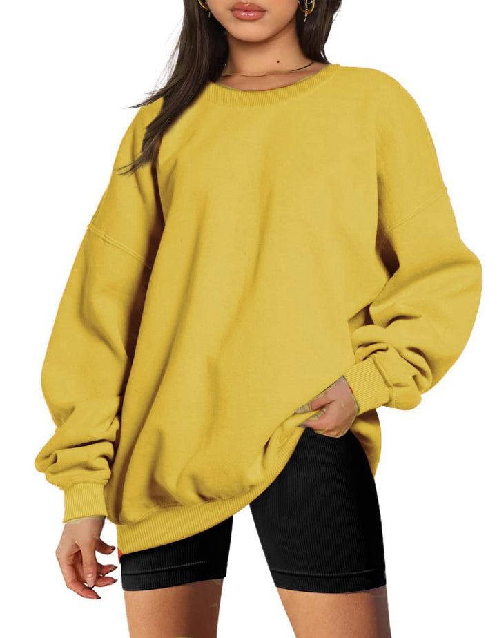 Damen nan extralanger Oversize-Sweatpullover mit Ballonärmeln, geripptem Saum und angerauter Innenseite Echo Archiv