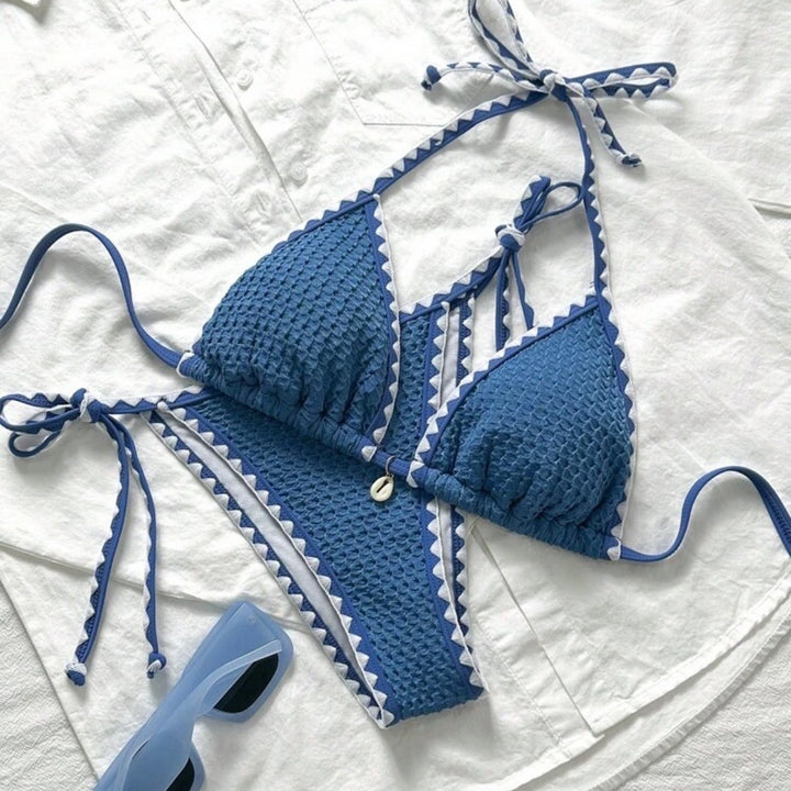 Damen Triangel-Bikini mit Volants Echo Archiv