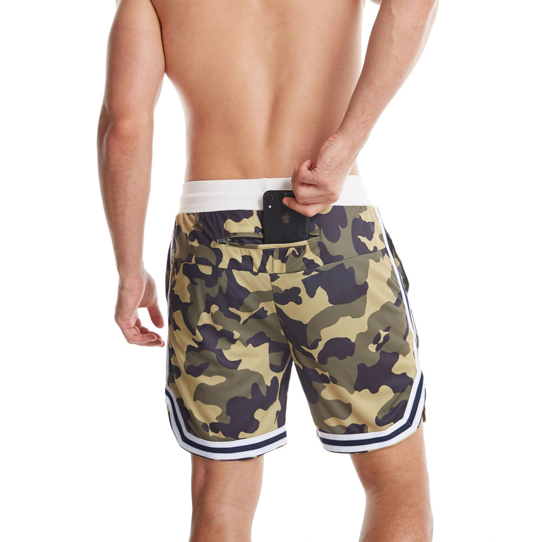 Herren Sportliche Badeshorts mit modischem Paisleymuster und elastischem Bund Echoarchiv