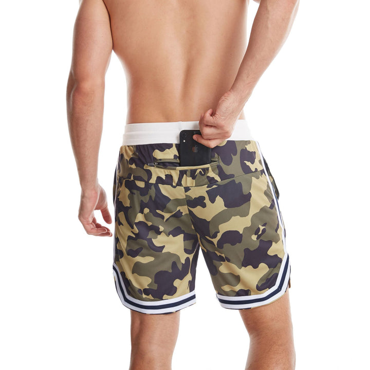 Herren Sportliche Badeshorts mit modischem Paisleymuster und elastischem Bund Echoarchiv
