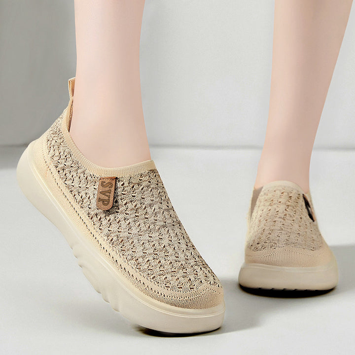 Damen nan gestrickter Slip-On Sneaker im sockenähnlichen Design mit atmungsaktivem Obermaterial und gepolsterter Komfortsohle Echo Archiv