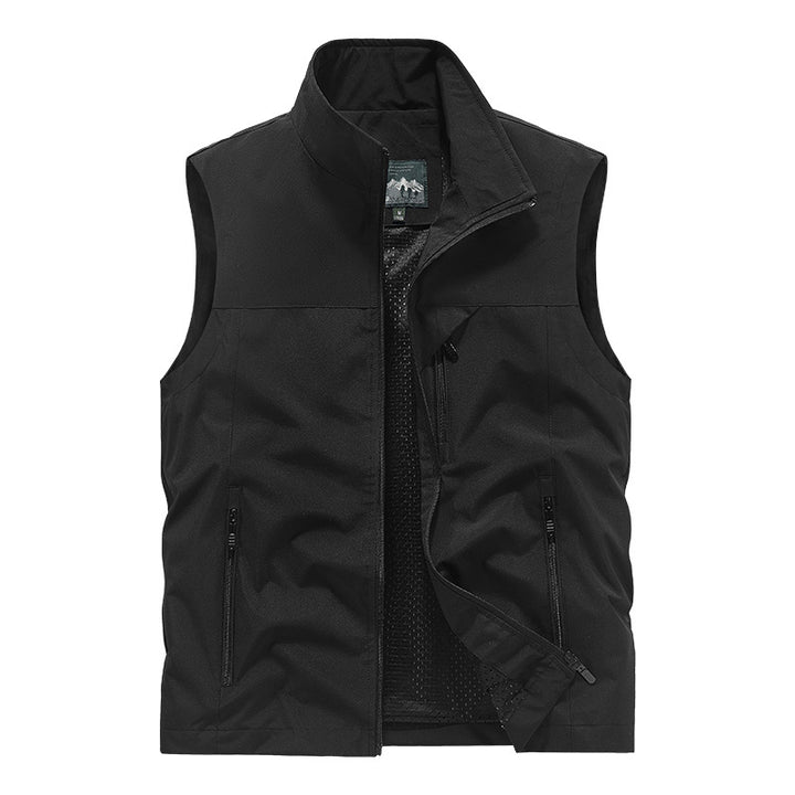 Herren Atmungsaktive Softshell-Outdoorweste mit Mesh‑Innenfutter und Reißverschlusstaschen – Marzano