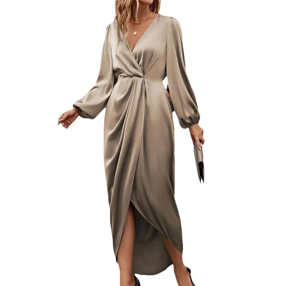 Damen Elegantes und Fließendes Maxikleid Echoarchiv