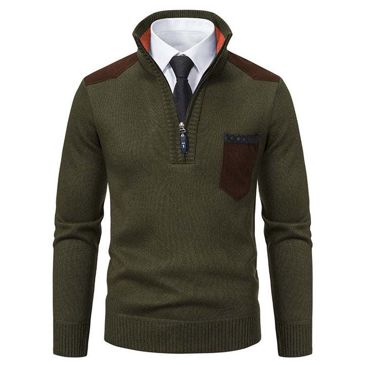 Herren modischer Pullover mit Stehkragen Echoarchiv
