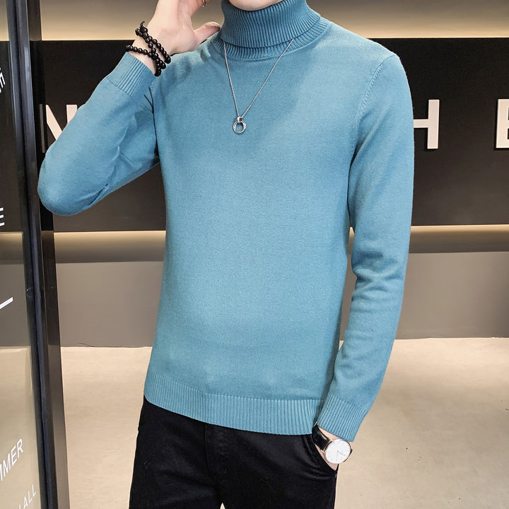 Herren Pullover mit hohem Kragen aus weicher Strickware Echoarchiv