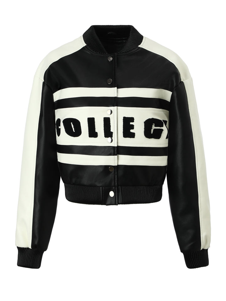 Damen Lässige Lederjacke Echo Archiv