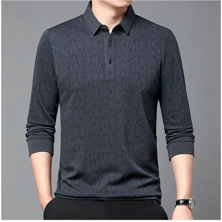 Herren elegantes Poloshirt mit strukturiertem Design Echoarchiv
