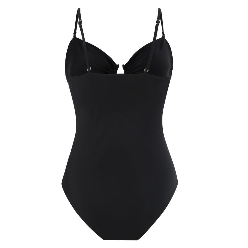 Damen Einteiler Badeanzug mit raffinierten Cut-Outs und stilvollem Wickeldetail Echo Archiv