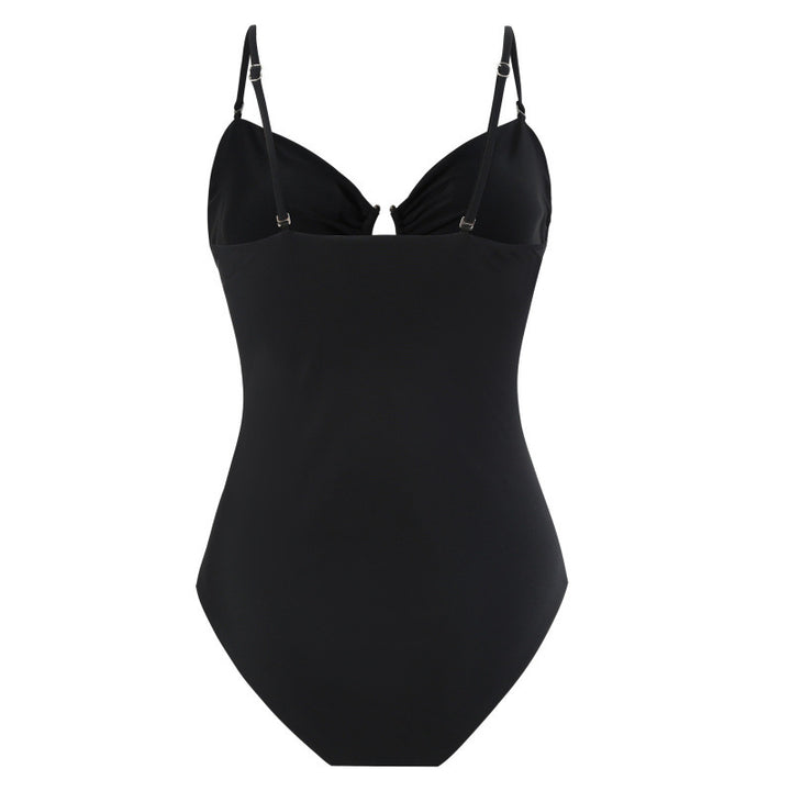 Damen Einteiler Badeanzug mit raffinierten Cut-Outs und stilvollem Wickeldetail Echo Archiv