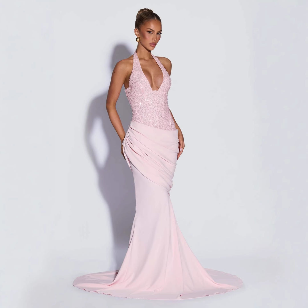 Damen Glänzendes Abendkleid mit figurbetontem Schnitt und schimmernden Pailletten Echo Archiv