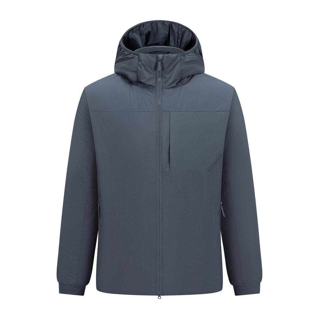 Herren Leichter Kapuzen-Urbanparka mit Zwei-Wege-Reißverschluss und Brusttasche Echoarchiv