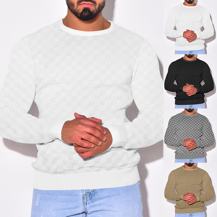 Herren stilvoller Struktur Pullover Echoarchiv