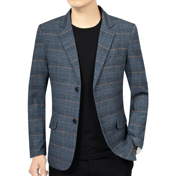 Herren Kariertes Slim-Fit Sakko – Tianoro