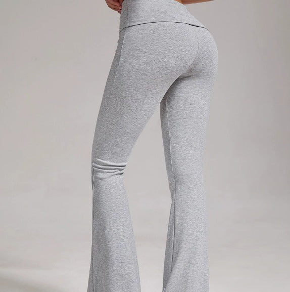 Damen nan hochgeschnittene Stretch-Flare-Yogahose mit formendem Bund Echo Archiv