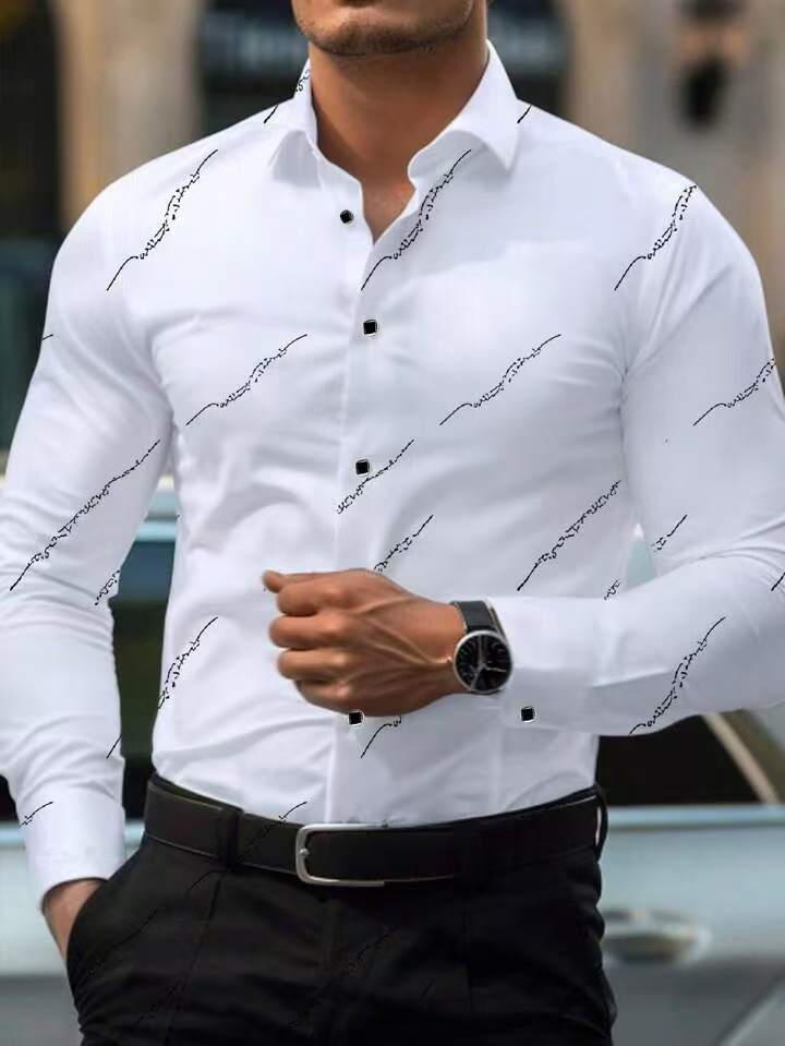 Herren elegante Hemden mit modischem Druck Echoarchiv