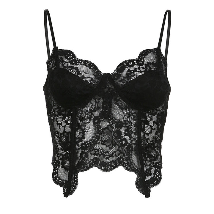 Damen Spitzen-Bustier mit floralem Design und verstellbaren Trägern Echo Archiv