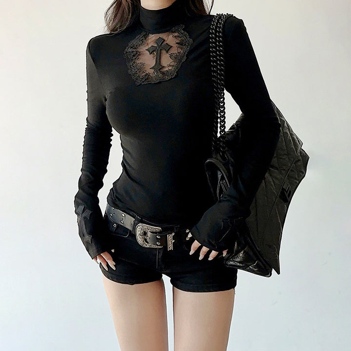 Damen figurbetonte Bluse mit Rüschendetails und Schnürung Echo Archiv