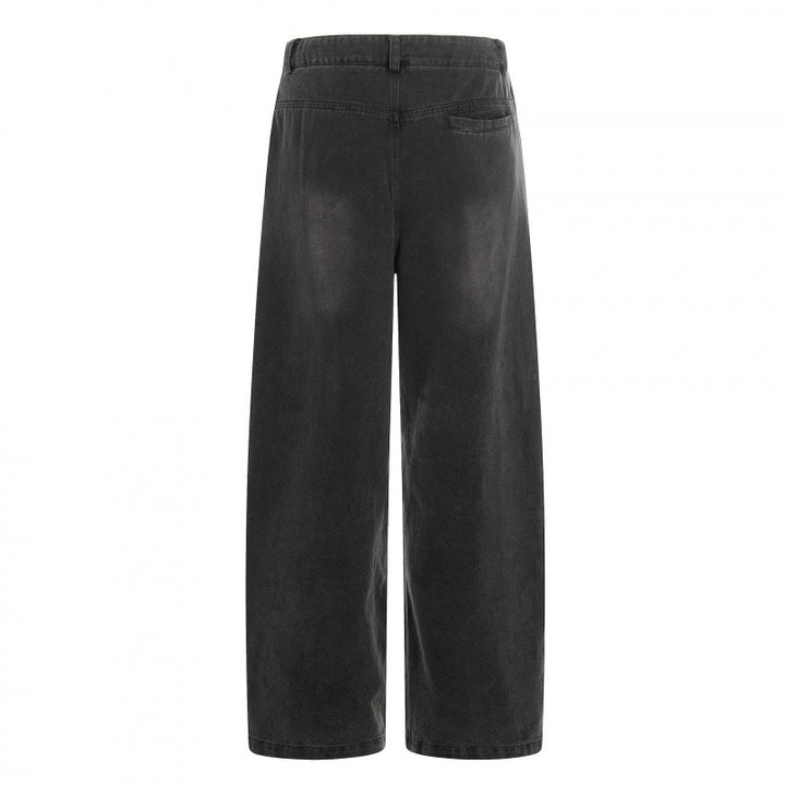 Damen hochgeschnittene Weitbein-Jeans im Utility-Look mit aufgesetzten Taschen Echo Archiv