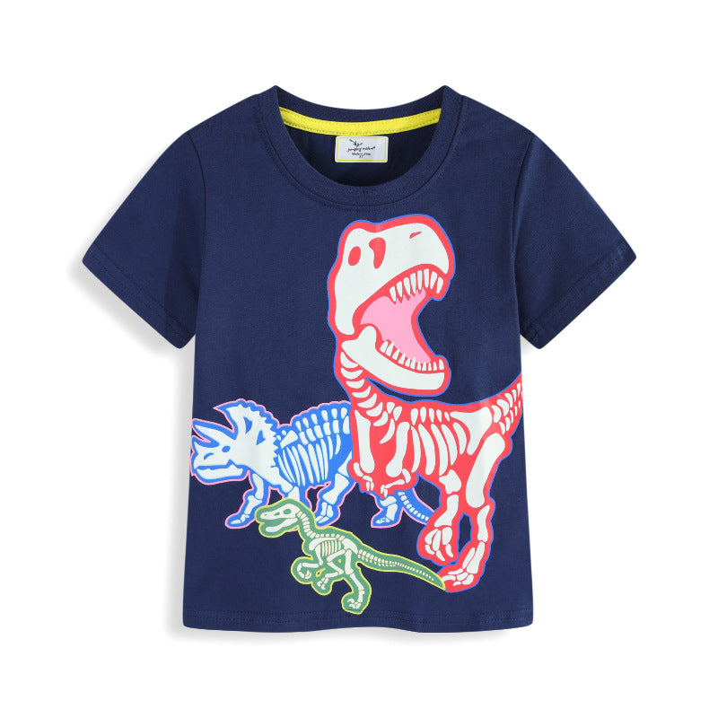 Jungen T-Shirt mit aufregendem Dinosaurier-Skelett-Design Echo Archiv