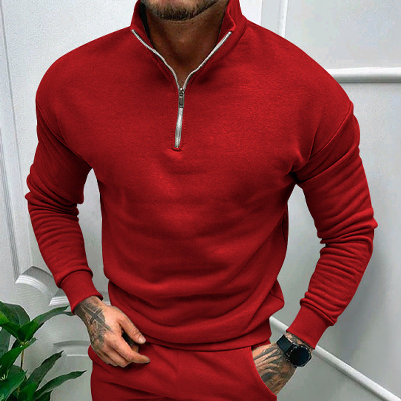 Herren Sweatshirt mit Stehkragen und Reißverschluss Echoarchiv