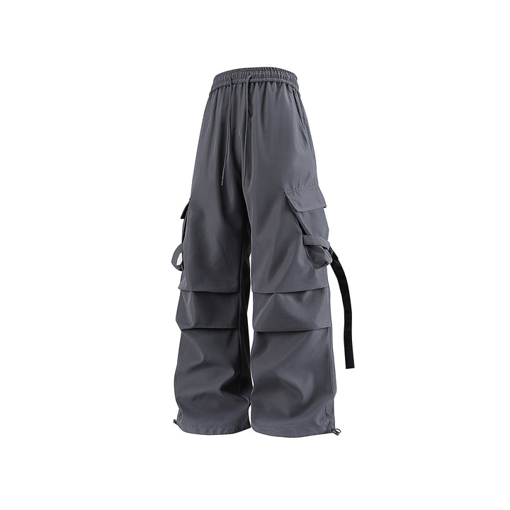 Herren Baggy‑Cargo‑Hose mit modularen Klappfächern, Band‑Details und Kordelbund Echo Archiv