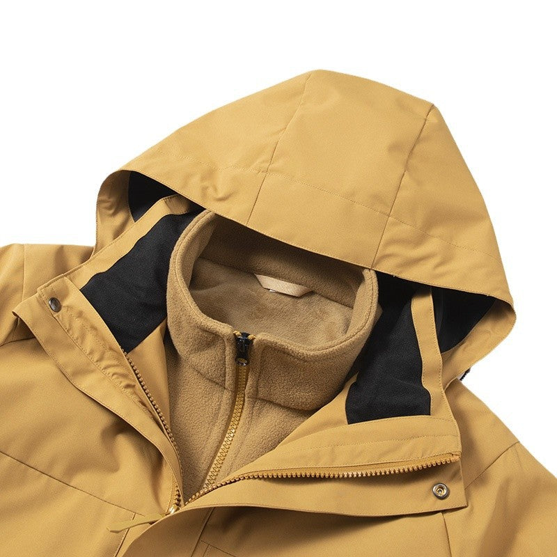 Herren Wasserdichte Softshell-Outdoorjacke mit verschweißten Nähten, taktischen Brusttaschen und verstellbarer Kapuze Echo Archiv