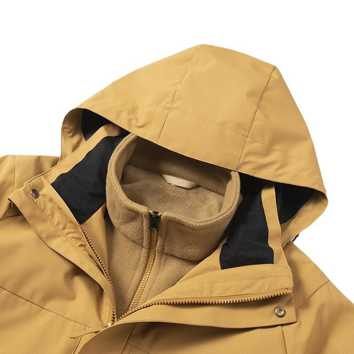 Herren Wasserdichte Softshell-Outdoorjacke mit verschweißten Nähten, taktischen Brusttaschen und verstellbarer Kapuze Echo Archiv