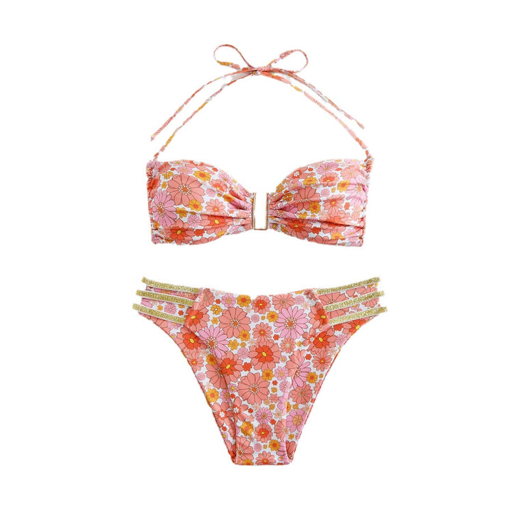 Damen Bikini-Set mit modischen Rüschen und verstellbaren Trägern Echo Archiv