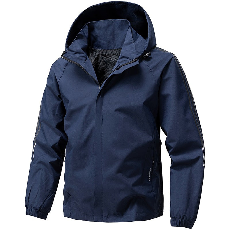 Herren Leichte Funktionsjacke mit verstellbarer Kapuze Echo Archiv