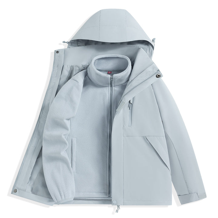 Herren zweilagiger Outdoorparka mit herausnehmbarer Fleece-Innenjacke und Kapuze Echo Archiv