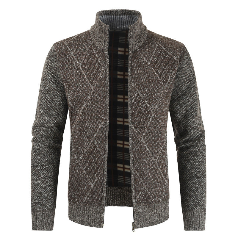 Herren Stilvolle Strickjacke mit grafischem Muster Echoarchiv