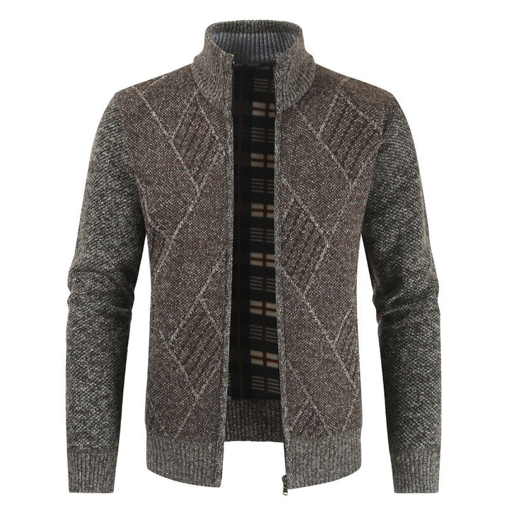 Herren Stilvolle Strickjacke mit grafischem Muster Echoarchiv