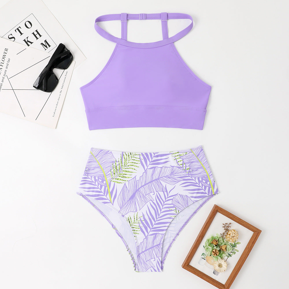 Damen Bikini-Set mit hoch geschnittenem Höschen und sportlichem Oberteil Echo Archiv
