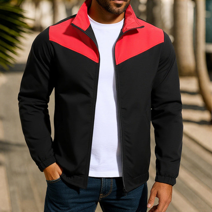 Herren sportliche Freizeitjacke mit stylischem Farbblockdesign Echoarchiv