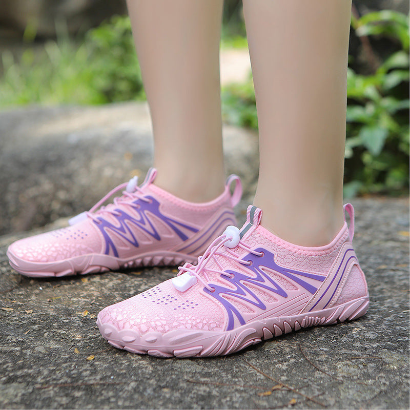 Damen leichte Wasserschuhe mit schnelltrocknendem Strickoberteil, elastischem Zugverschluss und rutschfester Profilsohle Echo Archiv