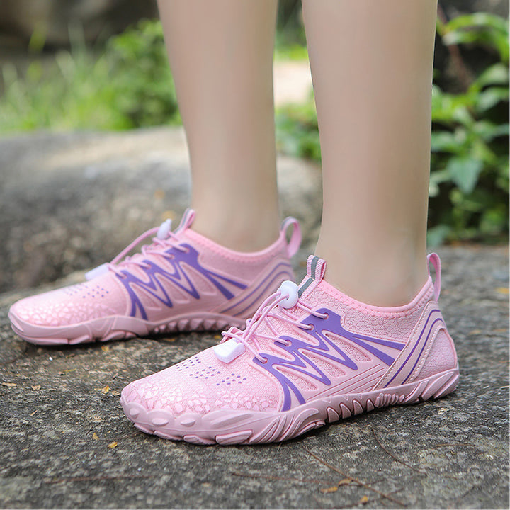 Damen leichte Wasserschuhe mit schnelltrocknendem Strickoberteil, elastischem Zugverschluss und rutschfester Profilsohle Echo Archiv