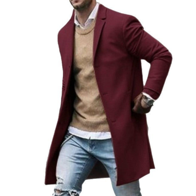Herren schicker, taillierter Longcoat Echoarchiv