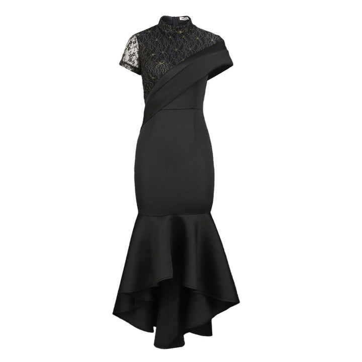 Damen Elegantes Abendkleid mit Spitze und asymmetrischem Saum Echo Archiv