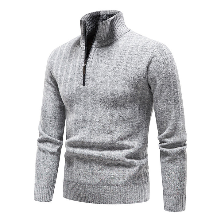 Herren modischer Rollkragenpullover mit Reißverschluss Echoarchiv