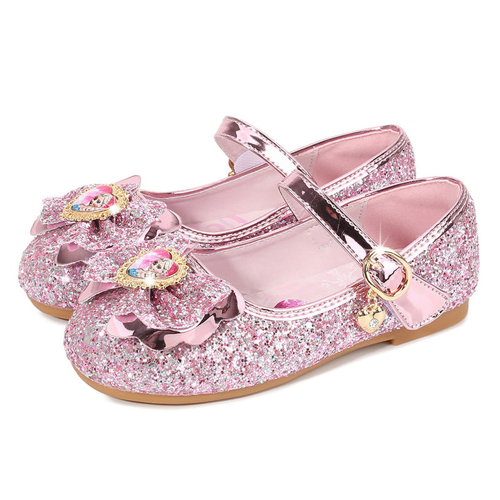 Mädchen Glitzernde Ballerinas mit Blumendekor Echo Archiv