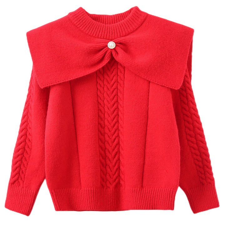 Damen Pullover mit trendigem Kragen und Zopfmuster Echo Archiv