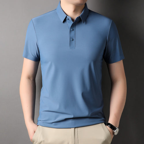 Herren atmungsaktives Poloshirt mit strukturiertem Gewebe Echoarchiv