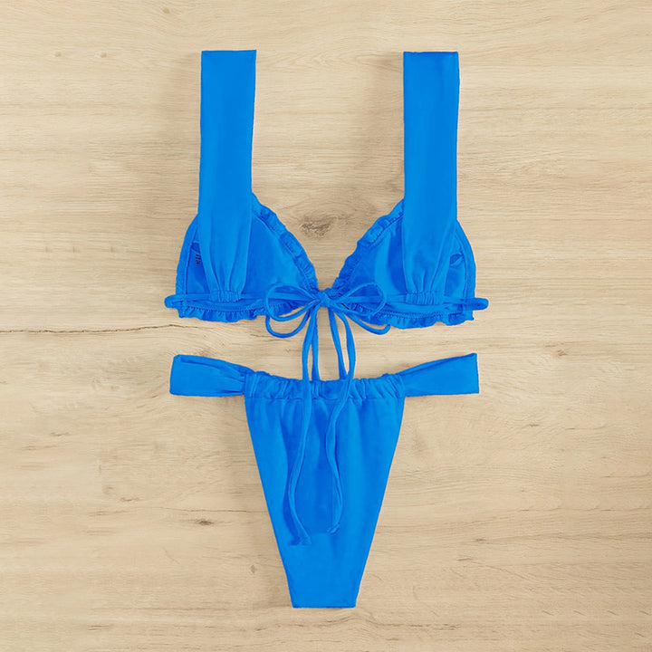 Damen Push-Up-Bikini-Set mit verspieltem Raffung Echo Archiv