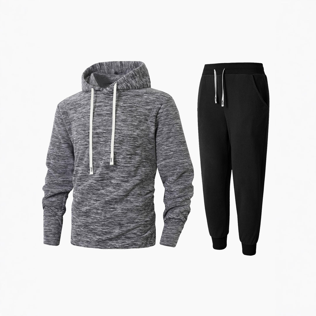 Herren Fleece-Kapuzenpullover und Jogginghose Set Echoarchiv