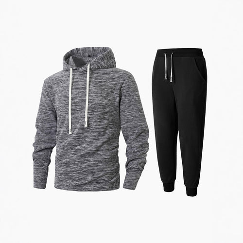 Herren Fleece-Kapuzenpullover und Jogginghose Set Echoarchiv