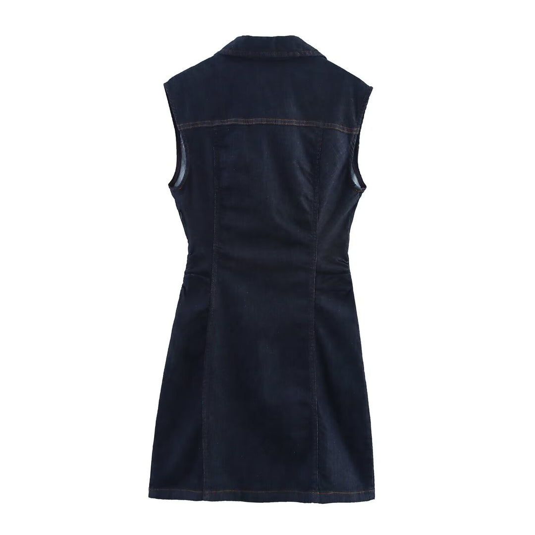 Damen Jeanskleid mit tailliertem Schnitt und praktischen Taschen Echo Archiv