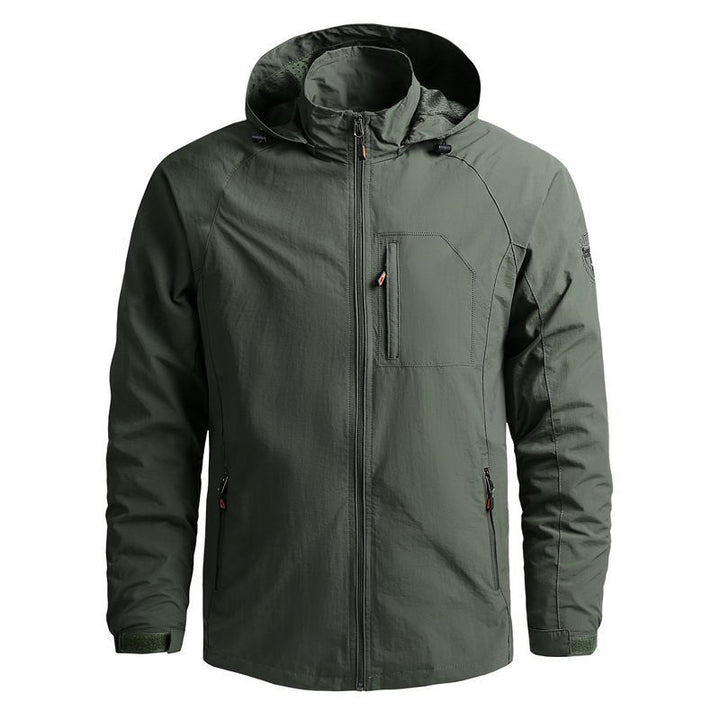 Herren Leichte Funktions-Kapuzenjacke im Fieldstil mit Brustfach – Taviero