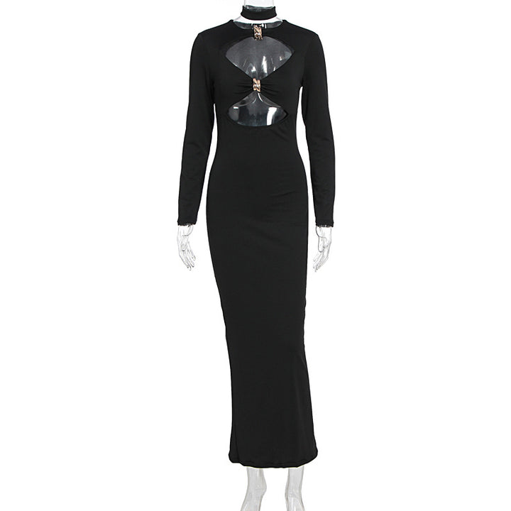 Damen Elegantes Maxikleid mit hochgeschlossenem Dekolleté und raffinierten Cut-Outs Echo Archiv